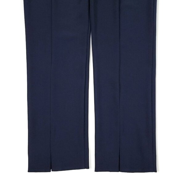 Joseph Ribkoff Women's Navy Dress Pants Back Slit Cuffs Pull On Stretch Size 8 - Picture 4 of 14